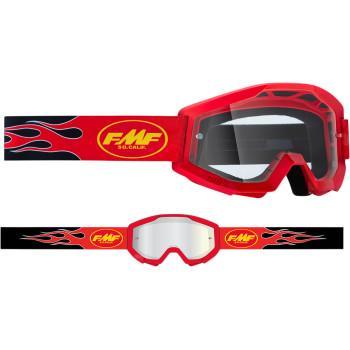 FMF VISION PowerCore Goggles - Flame - Red - Clear F-50400-101-03