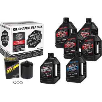 MAXIMA Twin Cam Synthetic 20W-50 Oil Change Kit - Black Filter 90-119016PB