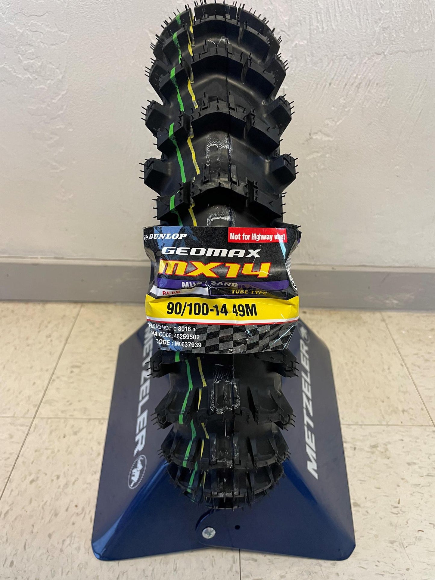 DUNLOP Tire - Geomax® MX14™ - Rear - 90/100-14 - 49m 45259502