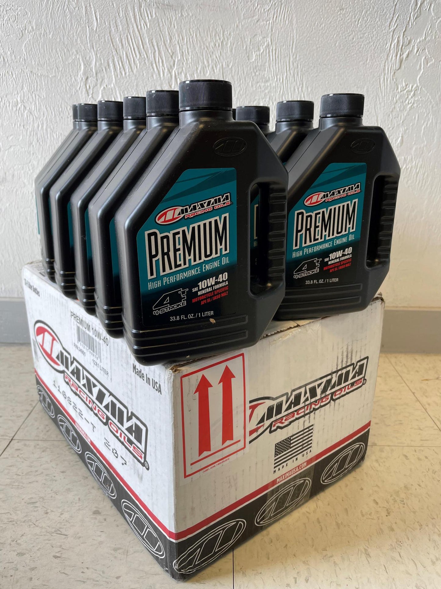 MAXIMA Premium Mineral 4T Engine Oil-10W40 - 1 Liter (12 PACK-CASE) 39401-12