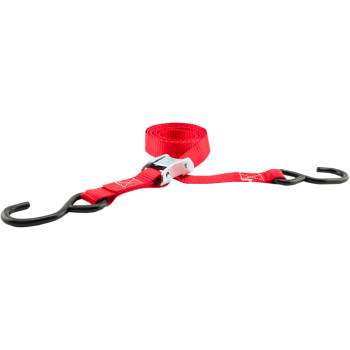 ERICKSON 1" X 5.5' Cam Buckle Tie-Down Red 300lb 4-Pack 05605