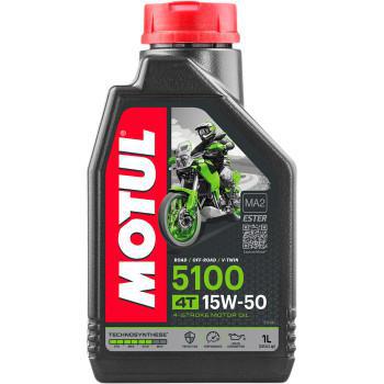 MOTUL 5100 4T Synthetic Blend Oil - 15W-50 - 1 Liter 104080