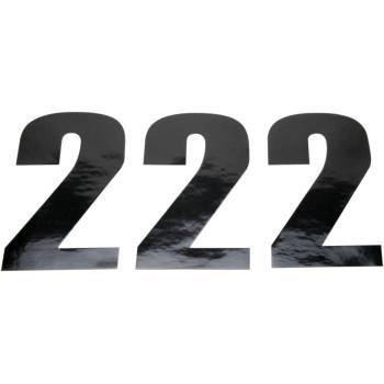 MOOSE RACING Vinyl Race Number 2 - Black - 6" 4310-0662 80112