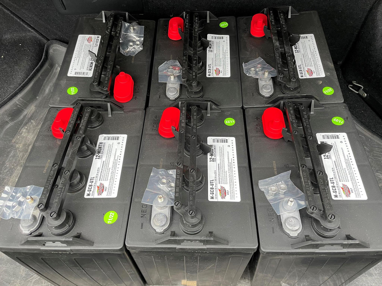 INTERSTATE BATTERY GOLF CART 8 VOLT - SET 0F 6: M-GC8-UTL