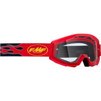 FMF VISION PowerCore Goggles - Flame - Red - Clear F-50400-101-03