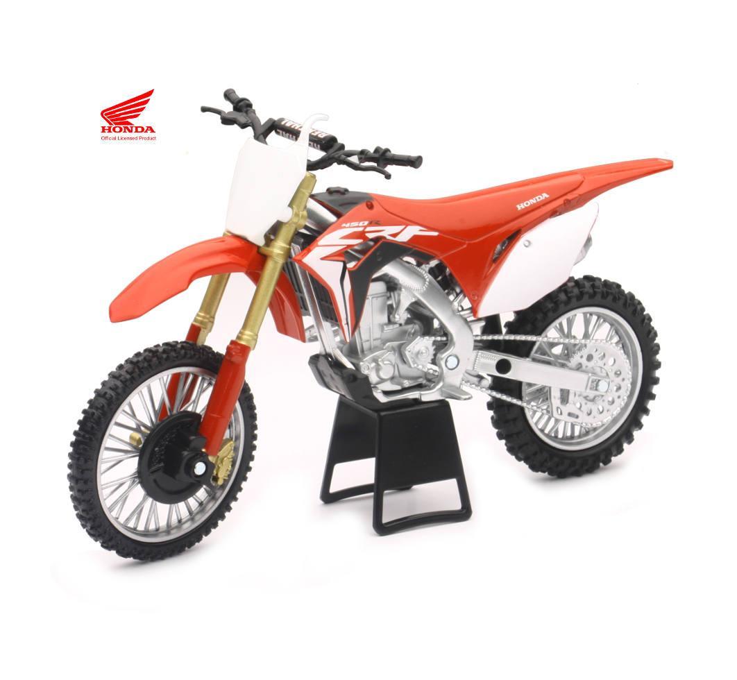 NEW RAY TOYS Honda CRF450R Dirt Bike - 1:12 Scale - Red/White 57873