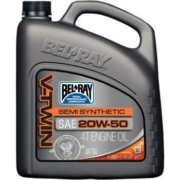 BEL-RAY V-Twin Semi-Synthetic Oil - 20W-50 - 4Liter 96910-BT4
