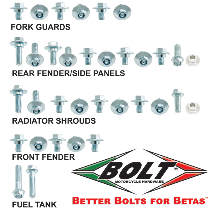 BOLT FULL PLASTIC FASTENER KIT BETA RR/RR-S/RS/XTRAINER - BET-1300124