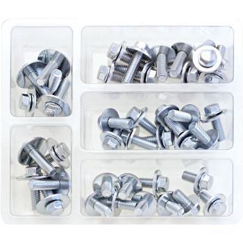BOLT Assembled Hex-Head Flange Nut Assortment   SV-M6SEMS