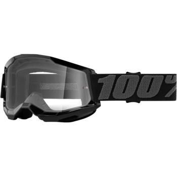 100% Strata 2 Goggles - Black - Clear  50027-00001
