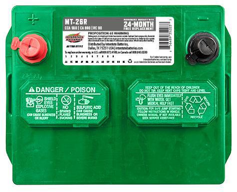 INTERSTATE BATTERY   MT-26R