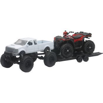 NEW RAY TOYS Pick Up w/ Polaris Sportsman XP1000 - Black/White/Red   50086
