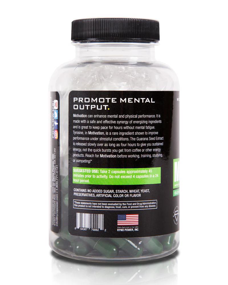 RYNO POWER Motivation Pre-Workout Focus Energy Supplement