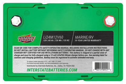 INTERSTATE BATTERY LITHIUM - 24MDC   LI24M12V60