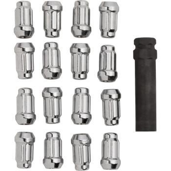 MOOSE OFFROAD - Lug Nuts - Splined - M10 x 1.25 - Chrome - 16 Pack - 0223-0218   SPMO3808L4