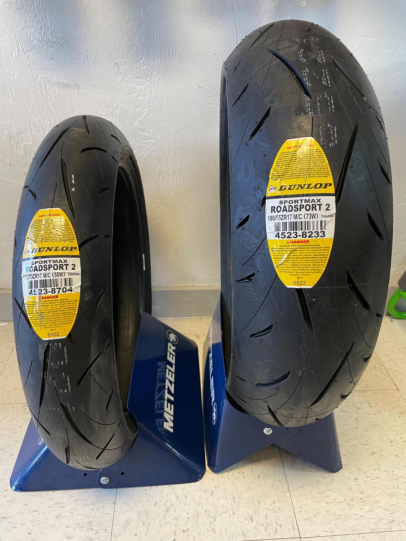 DUNLOP SPORTMAX 憎き ROADSPORT ダンロップ スポーツマックス ロードスポーツ 前後セット 120/70ZR17 58W 190 /50ZR17