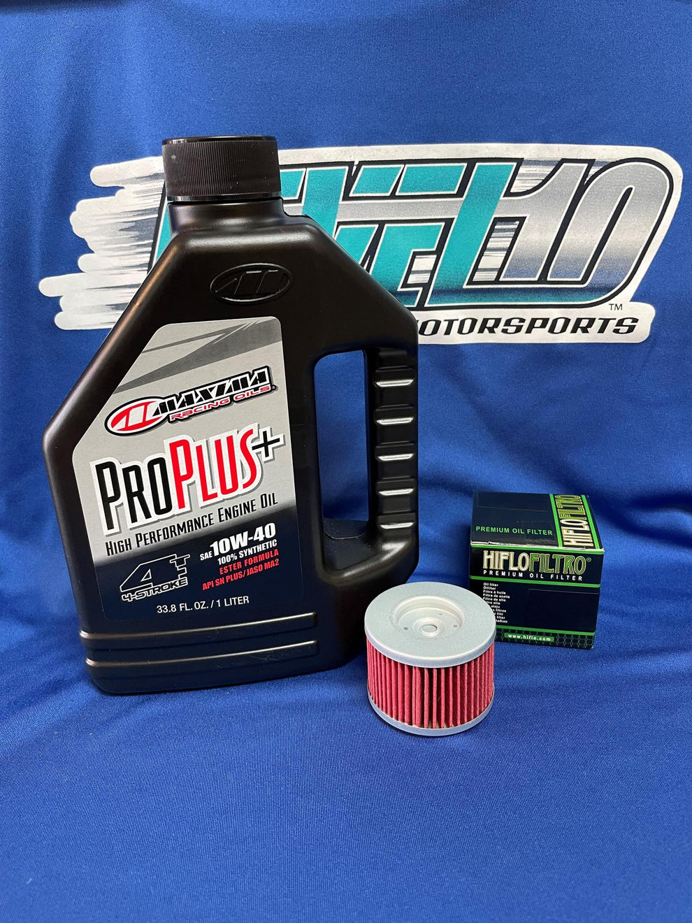 KAWASAKI Z125 PRO MAXIMA 100% SYNTHETIC OIL & HIFILTRO OIL FILTER SERV ...