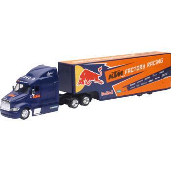 NEW RAY TOYS Peterbilt Red Bull KTM Race Team Truck - 1:43 Scale - Blue/Orange   15973