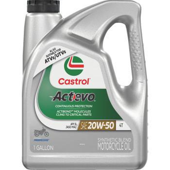 CASTROL - Act Evo® Semi-Synthetic 4T Engine Oil - 20W-50 - 1 U.S. gal. - 15D7D1