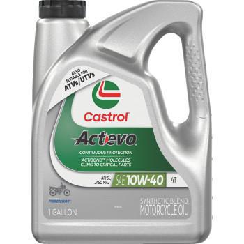 CASTROL - Act Evo® Semi-Synthetic 4T Engine Oil - 10W-40 - 1 U.S. gal. - 15D7D4