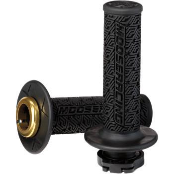 MOOSE RACING 36 Series Clamp-On Grips - Lock-On - Black/Gold   0630-2535 B36MRB-D