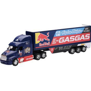 NEW RAY TOYS Peterbilt TLD Red Bull GASGAS Race Team Truck - 1:32 Scale - Blue/Red   11053