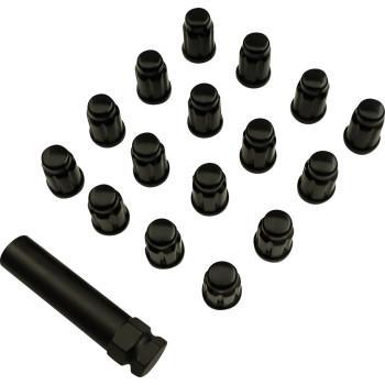 MOOSE OFFROAD - Lug Nuts - Splined - M10 x 1.25 - Black - 16 Pack -  0223-0219   SPMO3808BL4