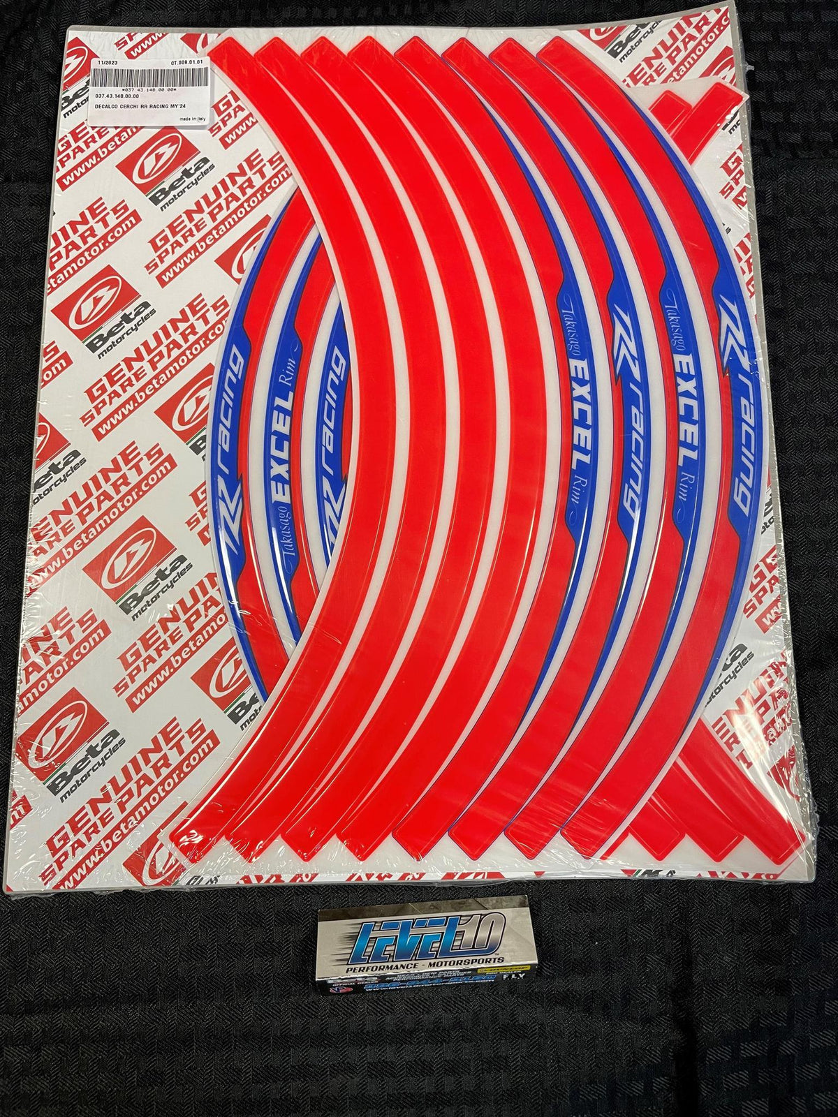 Beta Racing Stickers BETA RIMS DECALS RR 4T RACING MY24 037.43.148.00.00 – LEVEL 10 ...