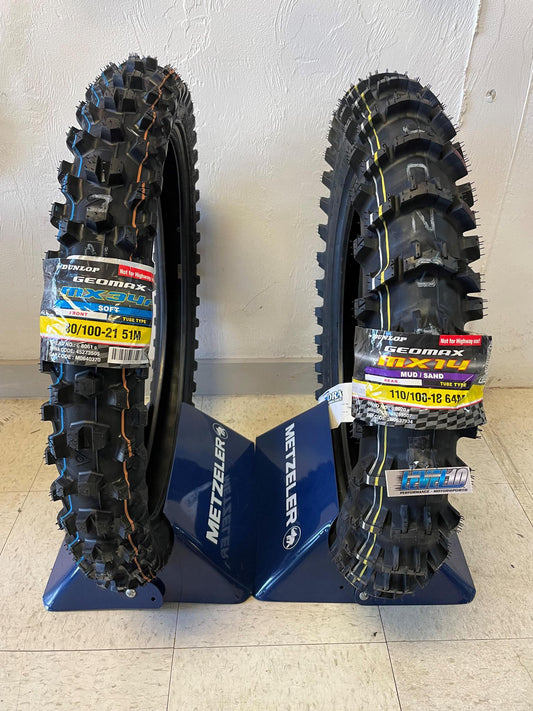 DUNLOP GEOMAX MX14 REAR 110/100-18 (64M) & MX34 FRONT 80/100-21 (51M)  SET