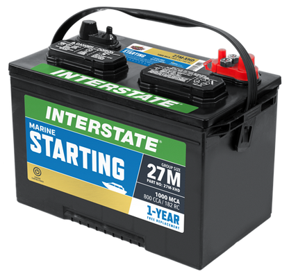 INTERSTATE BATTERY 27M-XHD MARINE CRANKING 800 CCA 1000 MCA