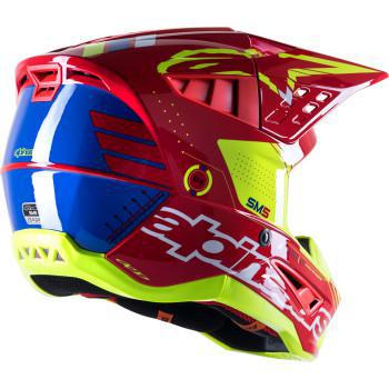 ALPINESTARS SM5 Helmet - Action - Red/White/Fluo Yellow - Large 8306122-3325-LG