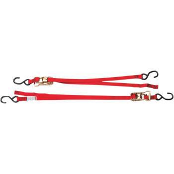 ANCRA - 1" Rat Pak Ratchet-Buckle Tie-Downs - 1" x 6' - Red   47439-10