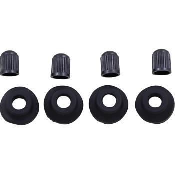 BOLT Valve Stem Grommet/Cap - Black - 4 Pack    2007-GRM