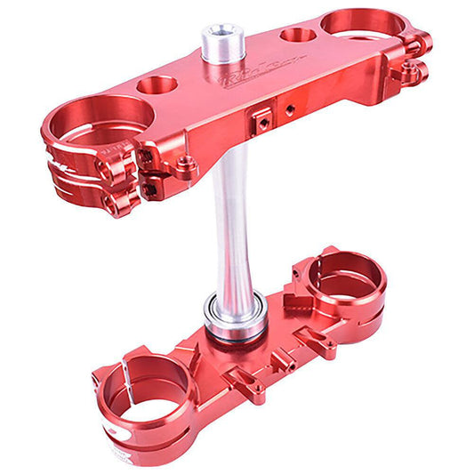 RIDE ENGINEERING 2021-24 CRF Split Triple Clamp Set 23.5mm Offset - Red   CR-BTB31-RA