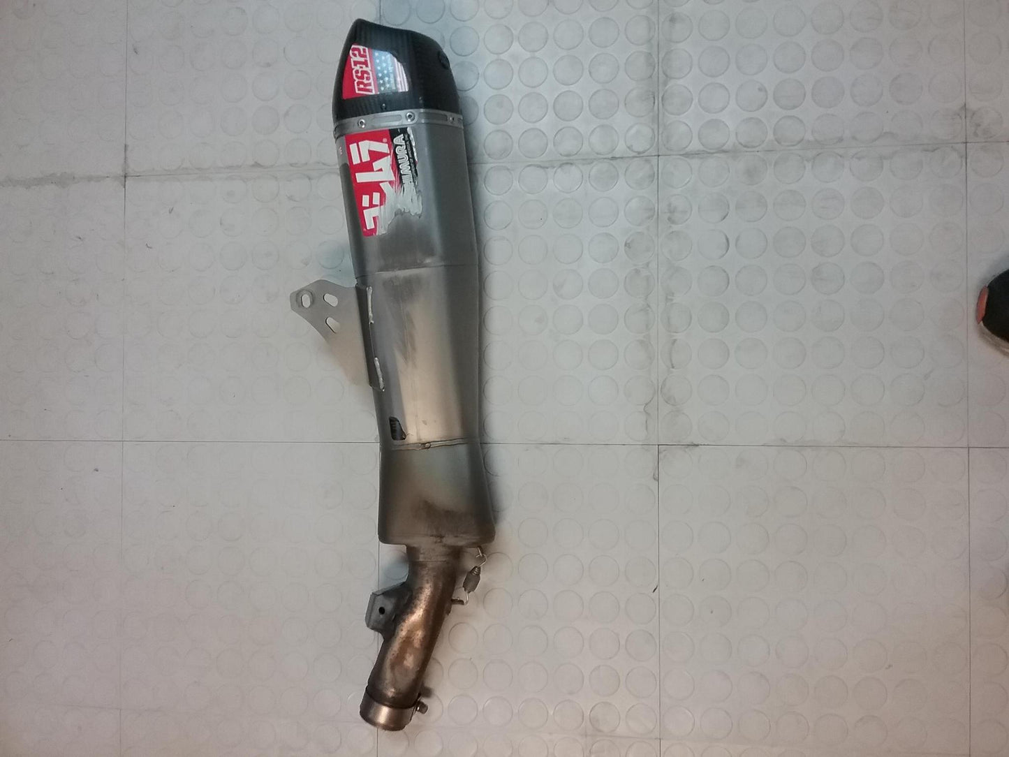 USED YOSHIMURA CRF450R/RX 2021-2024 RS-12 Stainless Slip-On Exhaust, w/ Stainless Muffler   225852S320