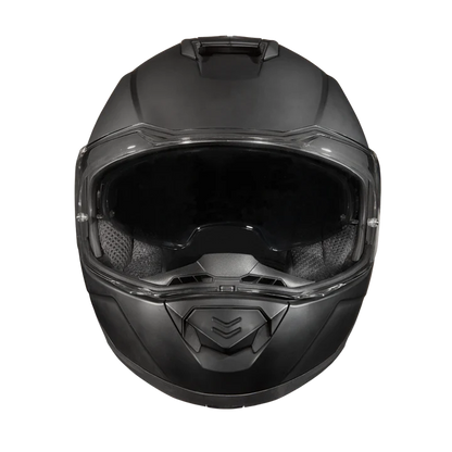 Daytona Glide Modular Motorcycle Helmet - DOT Approved, Bluetooth Ready, Dual Visor, Men/Women/Youth - Dull Black