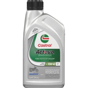 CASTROL - Act Evo® Semi-Synthetic 4T Engine Oil - 10W-40 - 1 U.S. quart - 15D7D2