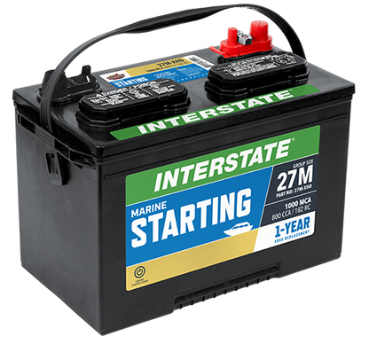 INTERSTATE BATTERY 27M-XHD MARINE CRANKING 800 CCA 1000 MCA