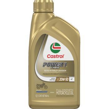 CASTROL - Power 1® Synthetic Engine Oil - V-Twin - 20W-50 - 1 US quart - 15D28D