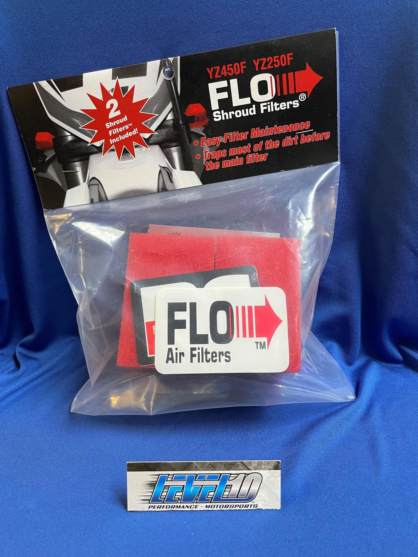 PC RACING FLO SHROUD FILTERS YZF250/450   PCYZSF