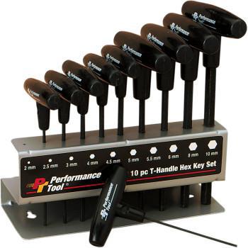 PERFORMANCE TOOL T-Handle Hex Set 10-Pieces  W80275