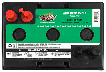 INTERSTATE BATTERY AGM DEEP CYCLE GC2-HD-AGM  - ITEM DOES NOT SHIP