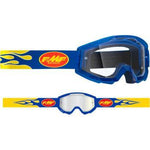FMF VISION PowerCore Goggles - Flame - Navy - Clear  F-50400-101-02