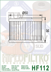 HIFLOFILTRO Premium Oil Filter — Cartridge HF112