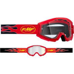 FMF VISION PowerCore Goggles - Flame - Red - Clear  F-50400-101-03