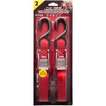ERICKSON Tie-Downs with Built-In Soft Ties - RED   05727