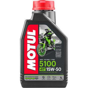MOTUL 5100 4T Synthetic Blend Oil - 15W-50 - 1 Liter  104080