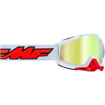 FMF VISION PowerBomb Goggles - Rocket - White - True Gold  F-50200-253-00