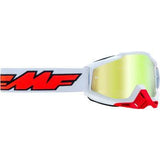 FMF VISION PowerBomb Goggles - Rocket - White - True Gold  F-50200-253-00